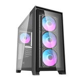 Darkflash DRX90 glas computerkasse (sort)