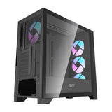 Darkflash DRX90 glas computerkasse (sort)