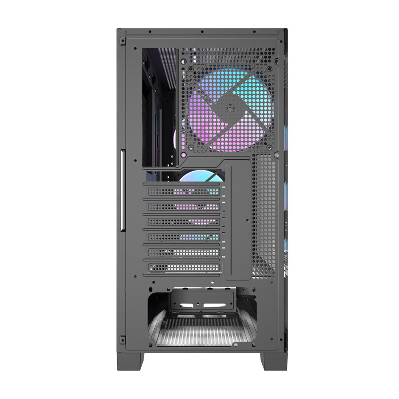 Darkflash DRX90 glas computerkasse (sort)