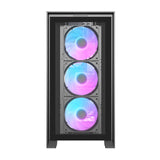 Darkflash DRX90 glas computerkasse (sort)
