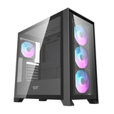 Darkflash DRX90 glas computerkasse (sort)