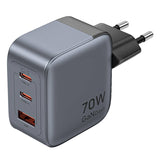 GaN Vention USB-C+C+A 70W oplader (grå)