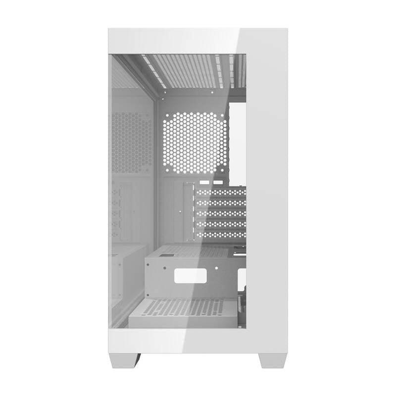 Darkflash C218M computercase + 6 ARGB-ventilatorer (hvid)