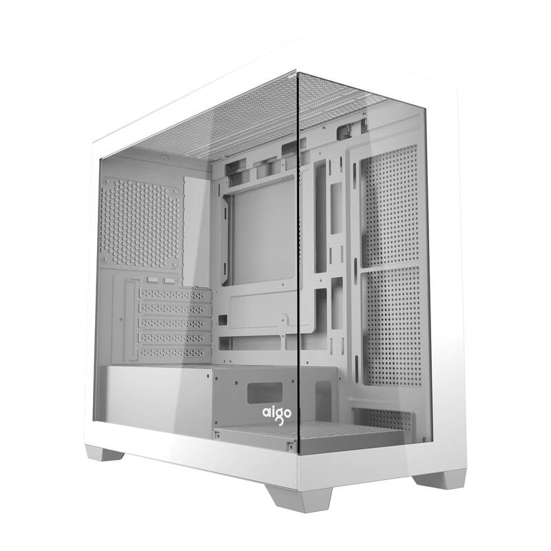 Darkflash C218M computercase + 6 ARGB-ventilatorer (hvid)