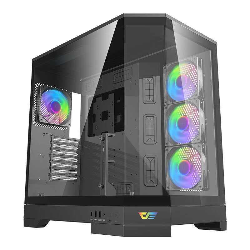 Darkflash DQX90 computerkasse (sort)