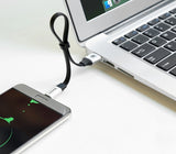 Baseus Nimble flad kabel USB / USB-C kabel med holder 2A 0.23M sort (CATMBJ-01)
