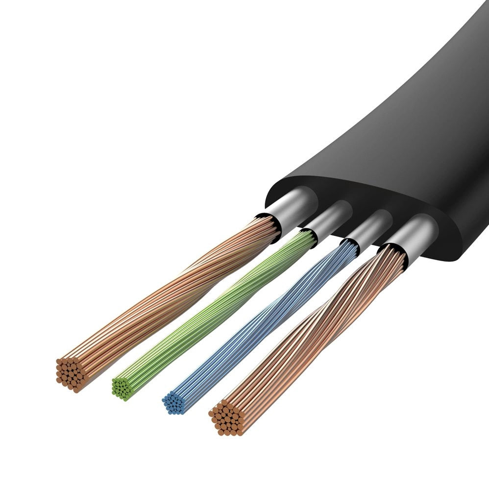 Baseus Nimble flad kabel USB / USB-C kabel med holder 2A 0.23M sort (CATMBJ-01)