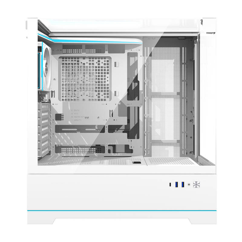 Darkflash DY450 PRO computercase (hvid) + 1 fan