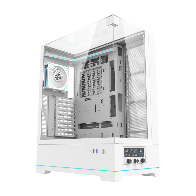 Darkflash DY450L PRO computercase (hvid) + 1 fan