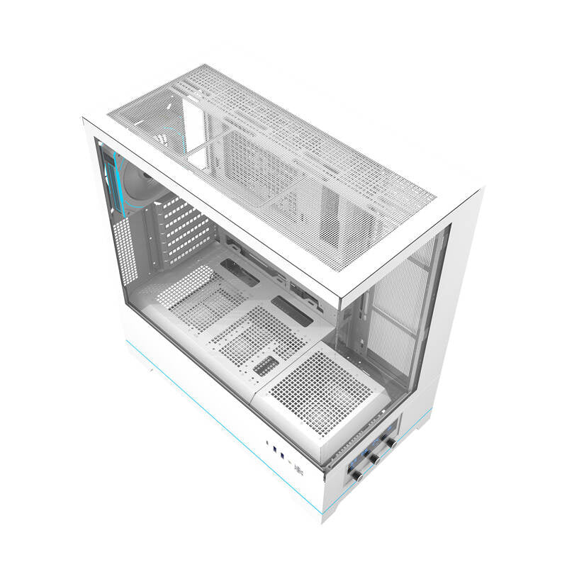 Darkflash DY451 PRO computercase (hvid) + 1 fan