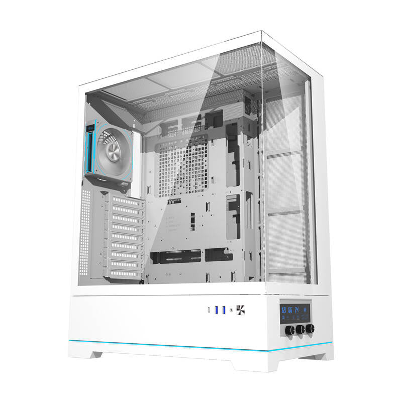 Darkflash DY451L PRO computercase (hvid) + 1 fan