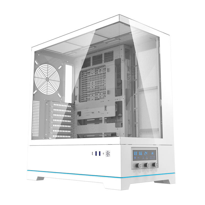 Darkflash DY451 computerkasse uden vifter (hvid)