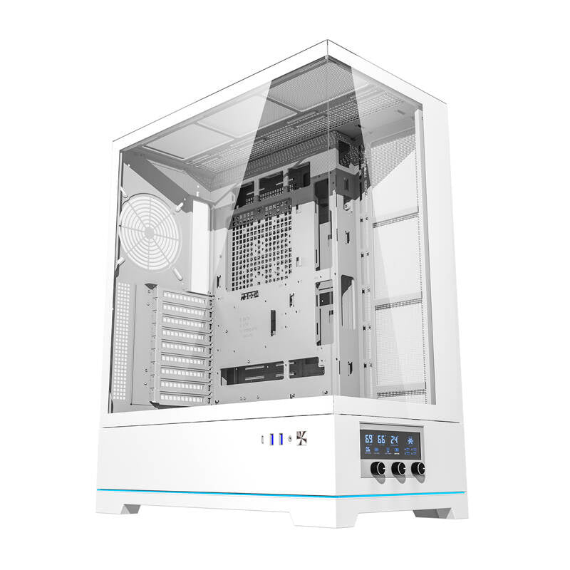 Darkflash DY451L computerhylster uden vifter (hvid)