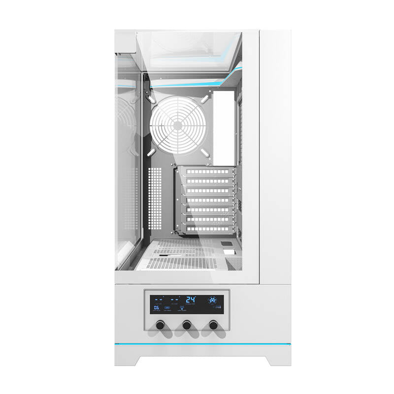 Darkflash DY450 computerhylster uden vifter (hvid)