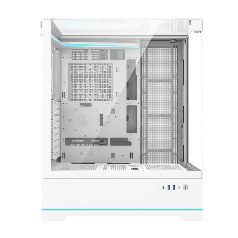 Darkflash DY450L computerhylster uden vifter (hvid)