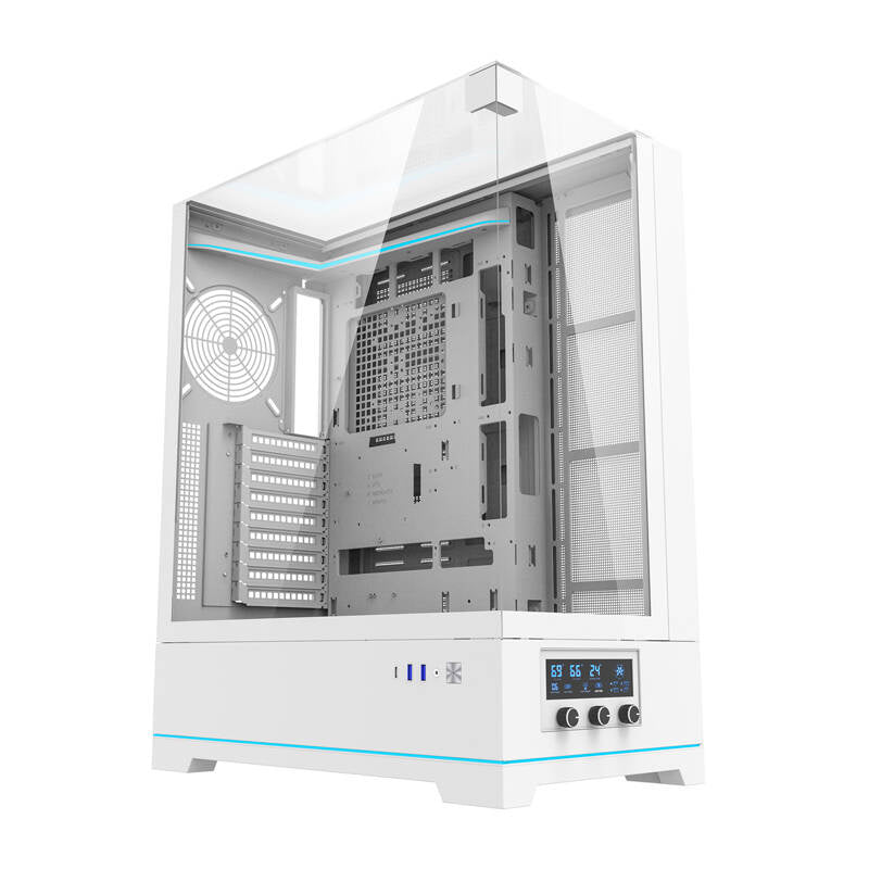Darkflash DY450L computerhylster uden vifter (hvid)