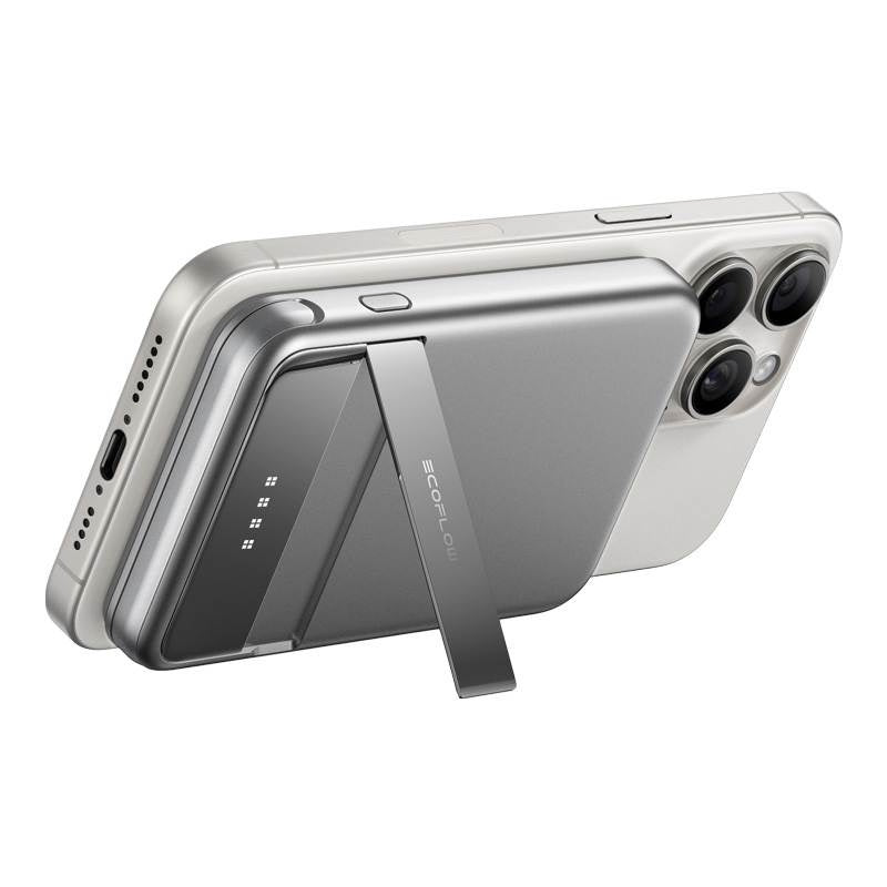 EcoFlow RAPID magnetisk powerbank, 5000 mAh, (sølv).