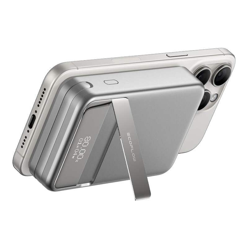 EcoFlow RAPID magnetisk powerbank, 10000 mAh, (sølv).