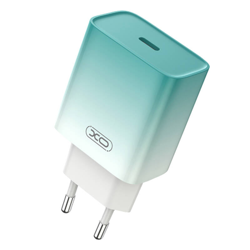 Væglader XO CE18, USB-C, PD30W (blå)