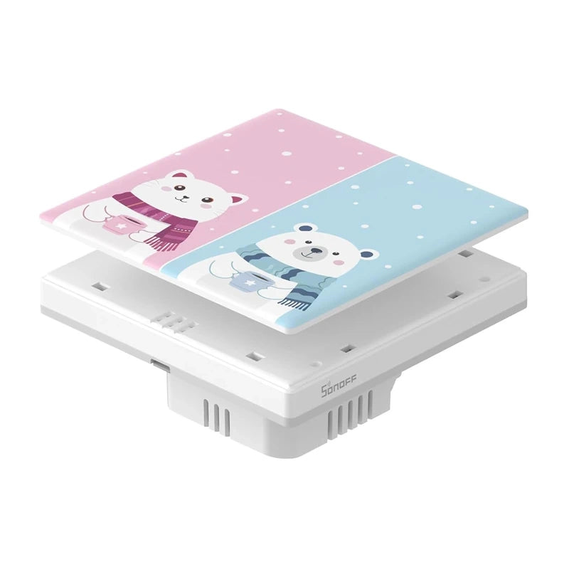 Dekorativ cover / cap til T5 SONOFF Cartoon 2C touch switch