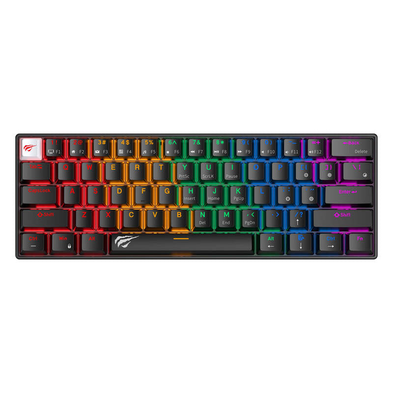 Havit KB903L kablet mekanisk / gaming RGB-tastatur (sort) (QWERTY)