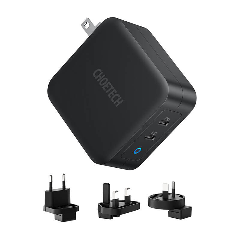 Choetech PD6008 2xUSB-C PD 100W GaN-netoplader