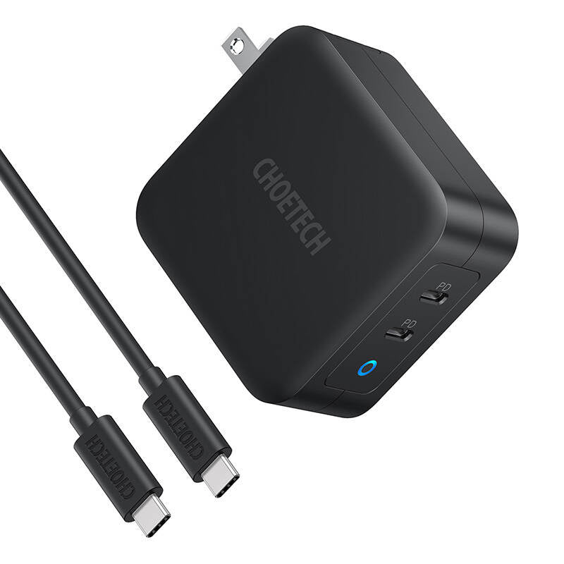 Choetech PD6008 2xUSB-C PD 100W GaN-netoplader