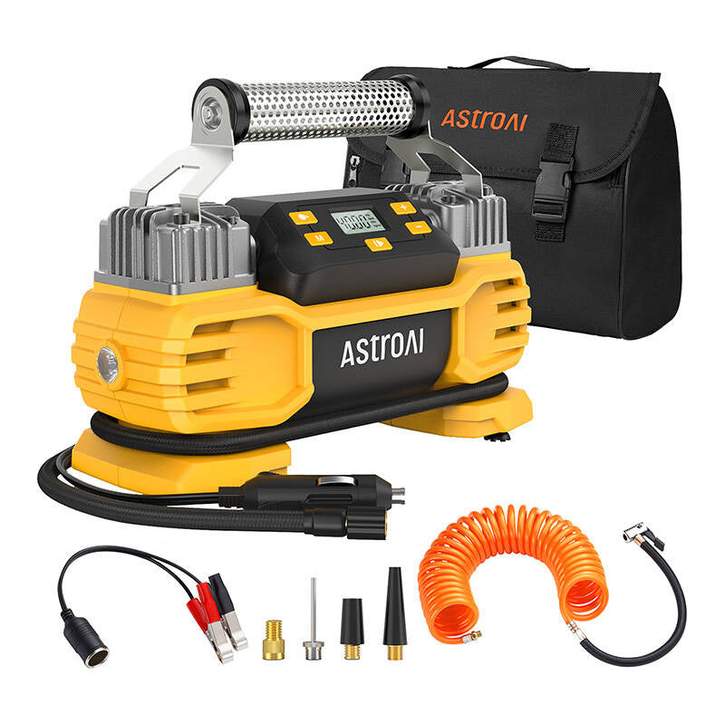 Dua AstroAI AIRUN T2 160 PSI kompressor til tunge dæk