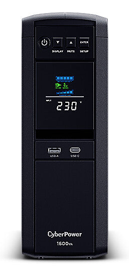 CyberPower CP1600EPFCLCD uninterruptible power supply (UPS) Line-Interactive 1.6 kVA 1000 W 6 AC outlet(s)