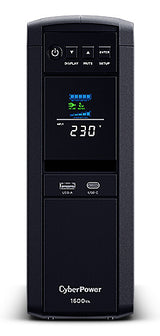 CyberPower CP1600EPFCLCD uninterruptible power supply (UPS) Line-Interactive 1.6 kVA 1000 W 6 AC outlet(s)