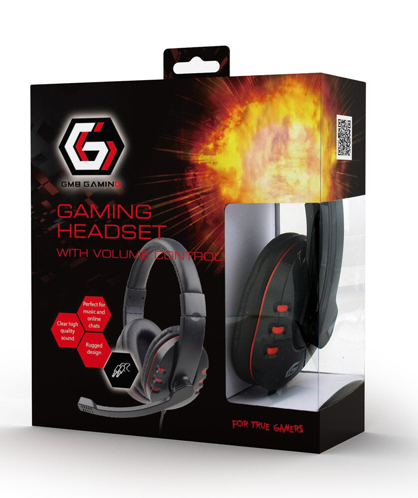 Gembird GHS-402 hovedtelefoner/headset Ledningsført Spil Sort