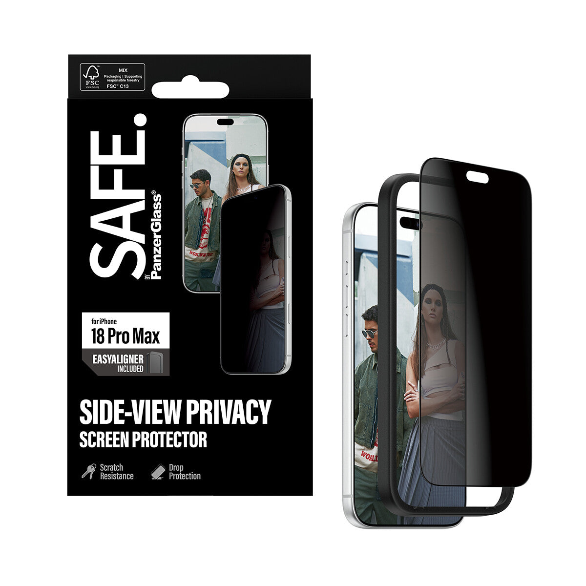 SAFE. by PanzerGlass Side-View Privacy Skærmbeskytter til iPhone 18 Pro Max