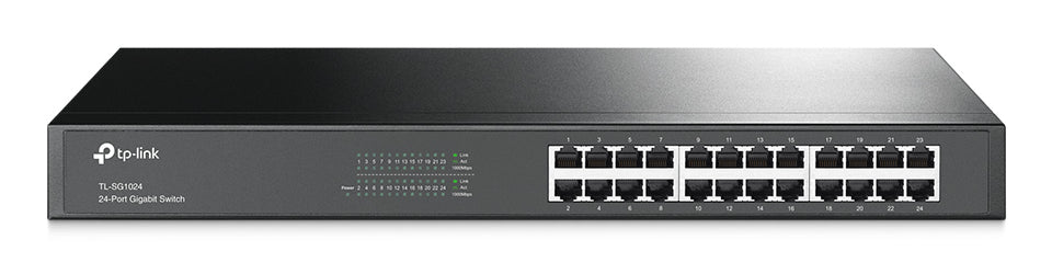 TP-Link TL-SG1024 netværksswitch Ikke administreret L2 Gigabit Ethernet (10/100/1000) Sort