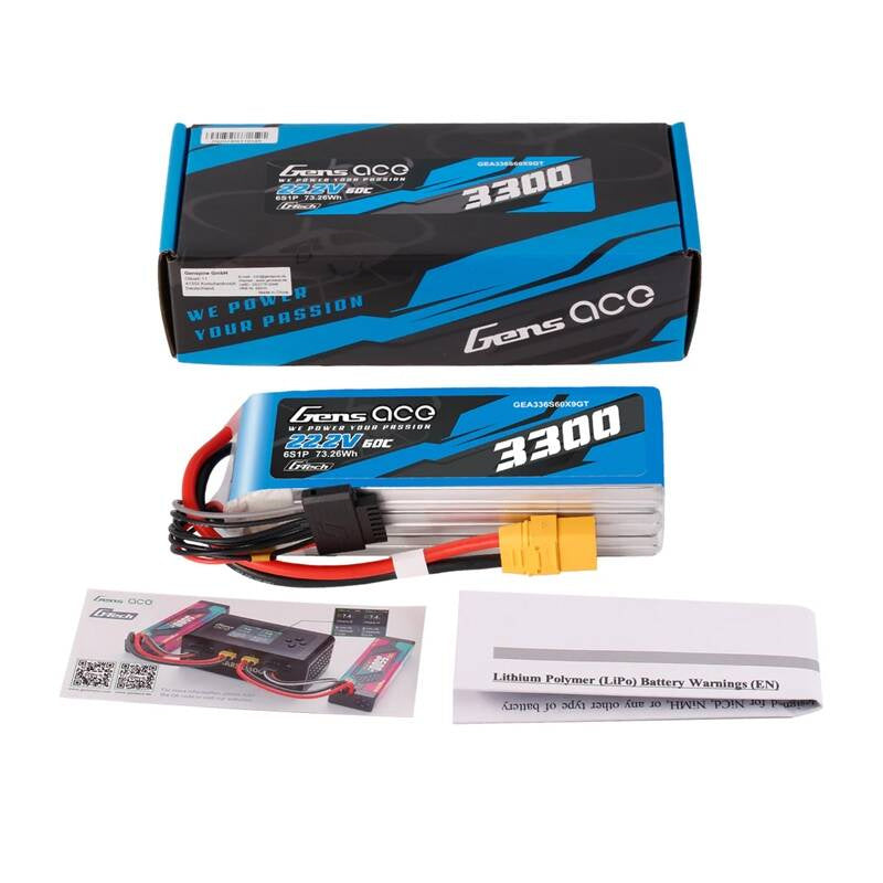 Akkumulator Lipo Gens Ace G-Tech 3300mAh 22.2V 60C 6S1P XT90