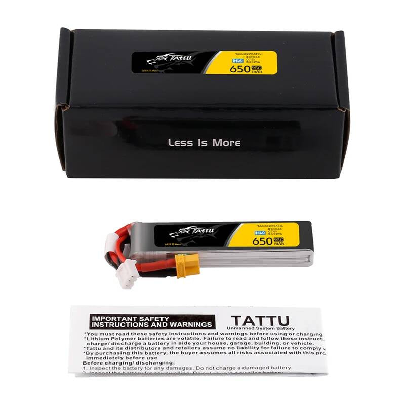 Akkumulator Lipo Tattu 2s 650mAh 95C 7.6V HV z XT30 Long-Pack
