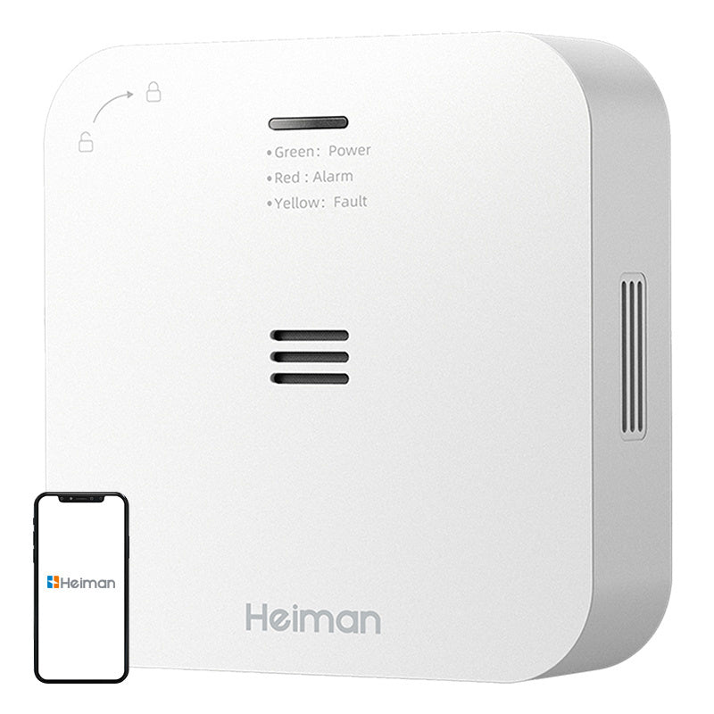 Trådløs alarm CO Heiman HM-720ES-W Interlinked