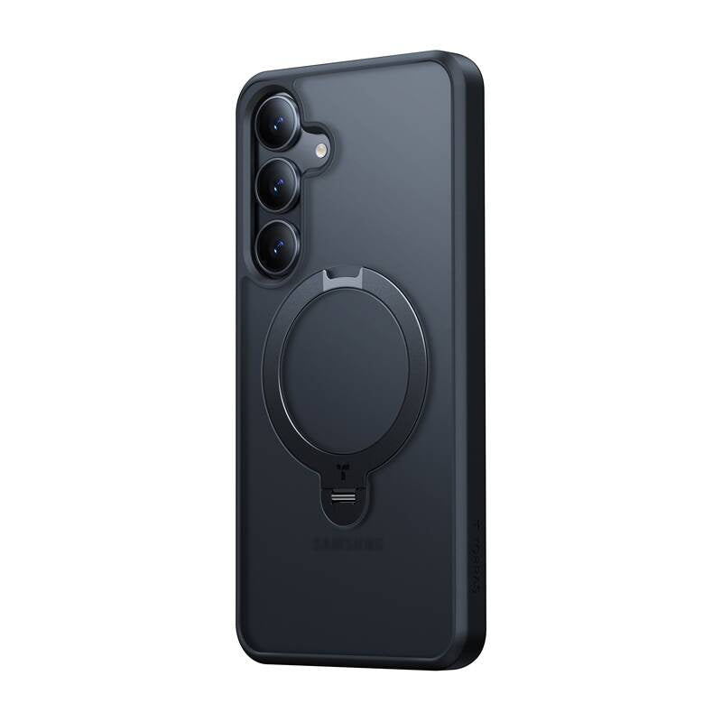 Torras Ostand Spin Series telefonfoder til Samsung S25 (sort)