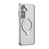 Torras Ostand Spin Series telefonfoder til Samsung S25 (gennemsigtig)