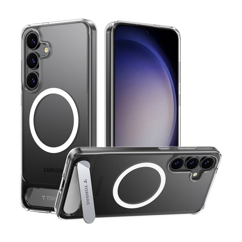 Torras Pstand Series telefonfoder til Samsung S25 (gennemsigtig)