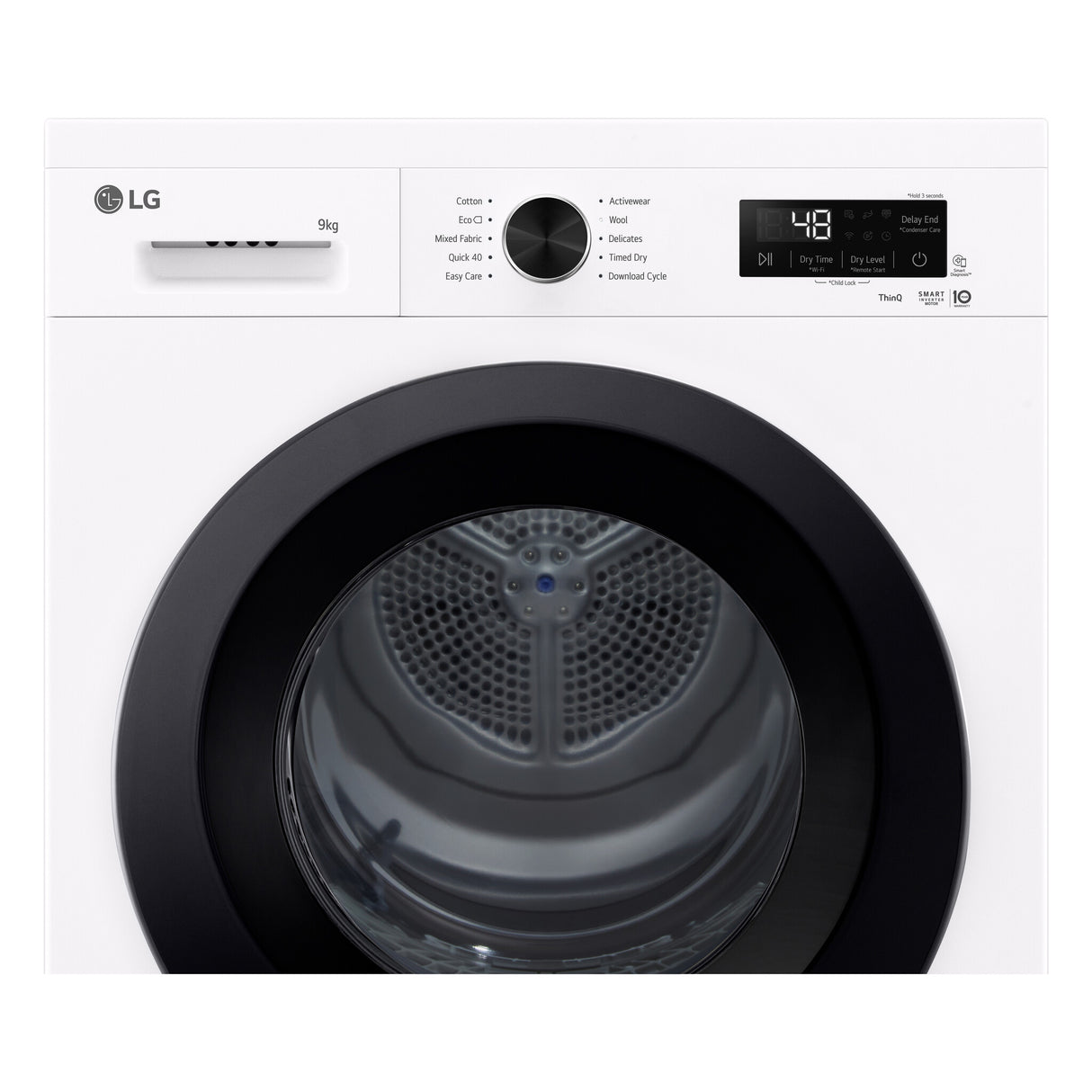 LG RHX1009NWK tørretumbler Fritstående Front-læsning 9 kg Hvid