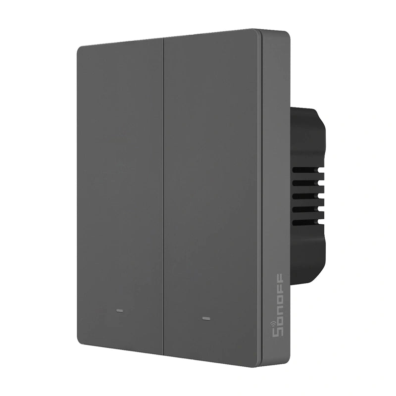 Smart Matter over WiFi væg switch SONOFF M5-2C-80 (2-kanal, for ramme, grafit)