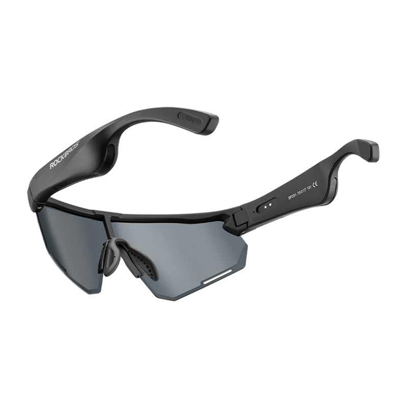 Rockbros SP251 Polariserede Bluetooth-solbriller (Mørke)