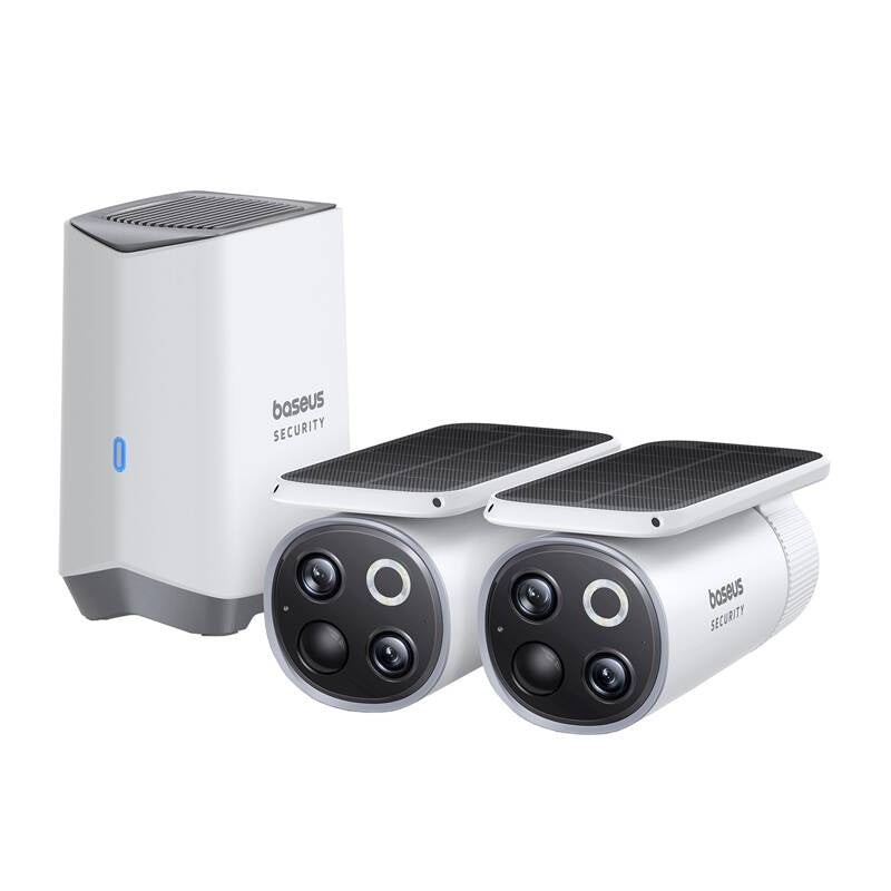 Baseus S1 Pro 3K Dual udendørs kamera (hvid)