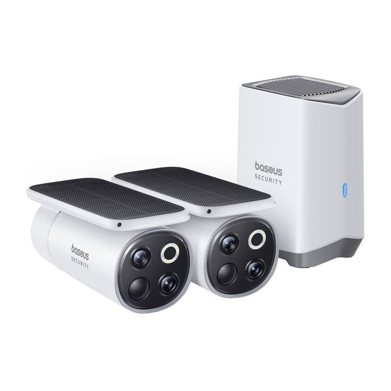 Baseus S1 Pro 3K Dual udendørs kamera (hvid)