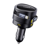 Baseus Enjoyment Max biloplader med USB-C + USB-C-kabler og USB-A + USB-C-porte 90W sort
