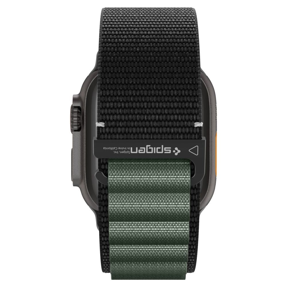Spigen Wbf1 Remmen Til Apple Watch 8 / 9 / 10 / 11 / 12 / Se / Ultra (44 / 45 / 46 / 49 Mm) Sort/Grøn