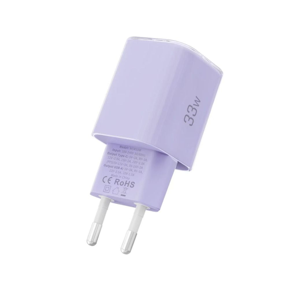 Tech Protect Ncm33 2 Port Netværksopladder Pd 33 W / Qc3.0 Babylilla