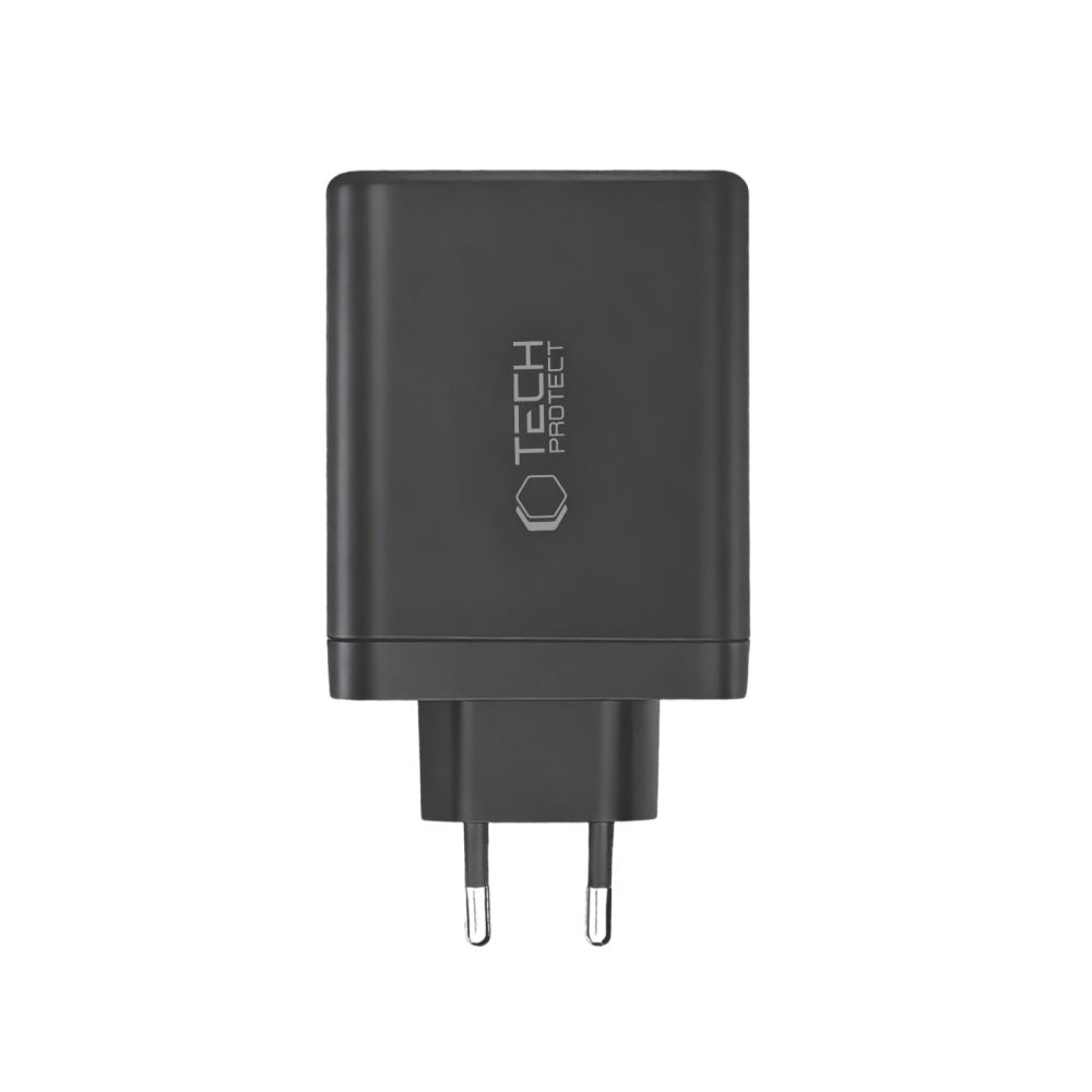 Tech Protect Nc140 W Gan 4 Port Netværksopladder Pd 140 W / Qc3.0 Sort