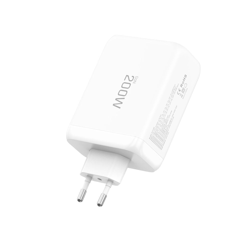 Tech Protect Nc200 W Gan 4 Port Netværksopladder Pd 200 W / Qc3.0 Hvid