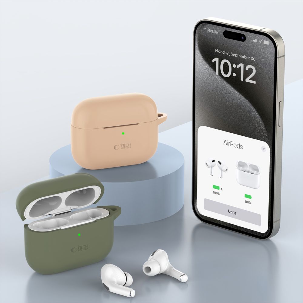 Tech Protect Silikonekrog Til Apple Airpods Pro 1/2 Sort